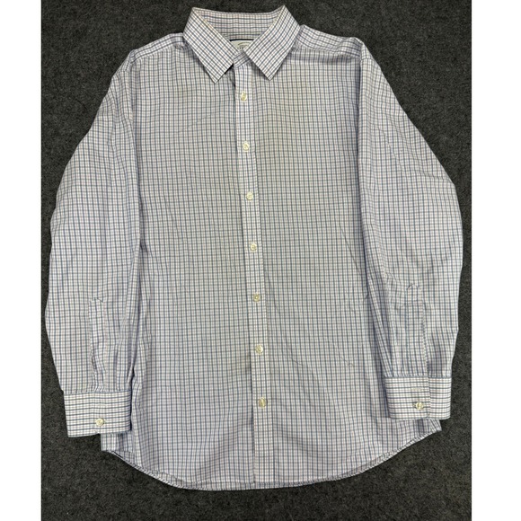 Charles Tyrwhitt Slim Fit Non-Iron Checkered Dress Shirt Mens Large 16½/33 - Picture 1 of 9